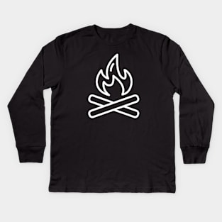 Campfire Icon Kids Long Sleeve T-Shirt